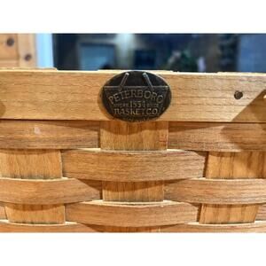 Peterboro Basket Co Rectangular Basket With Handles  USA